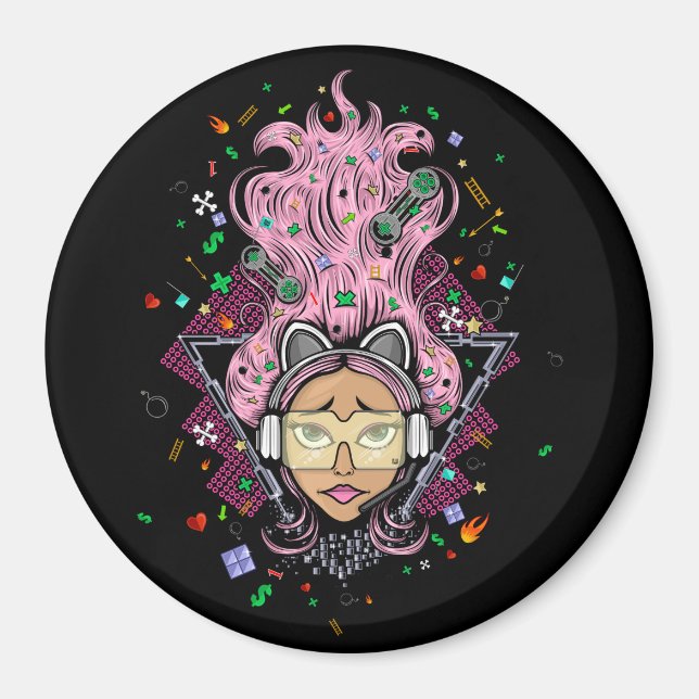 Gamer Girl Magnet (Vorne)