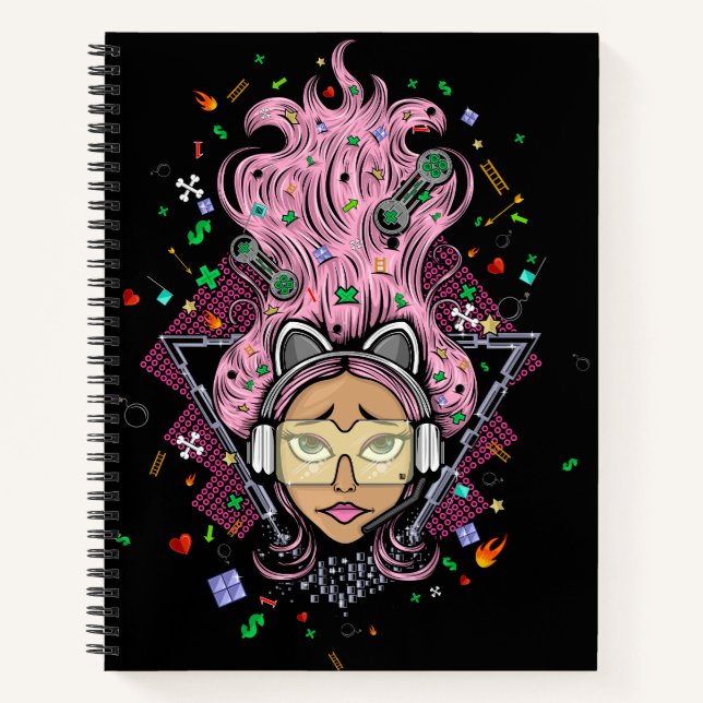 Gamer Girl Notizbuch (Vorderseite)