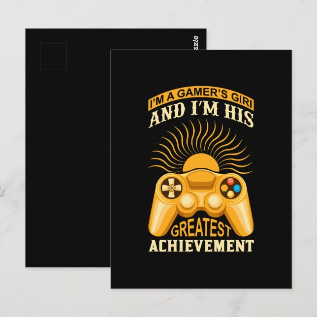 Gamer Girl Postkarte (Vorne/Hinten)