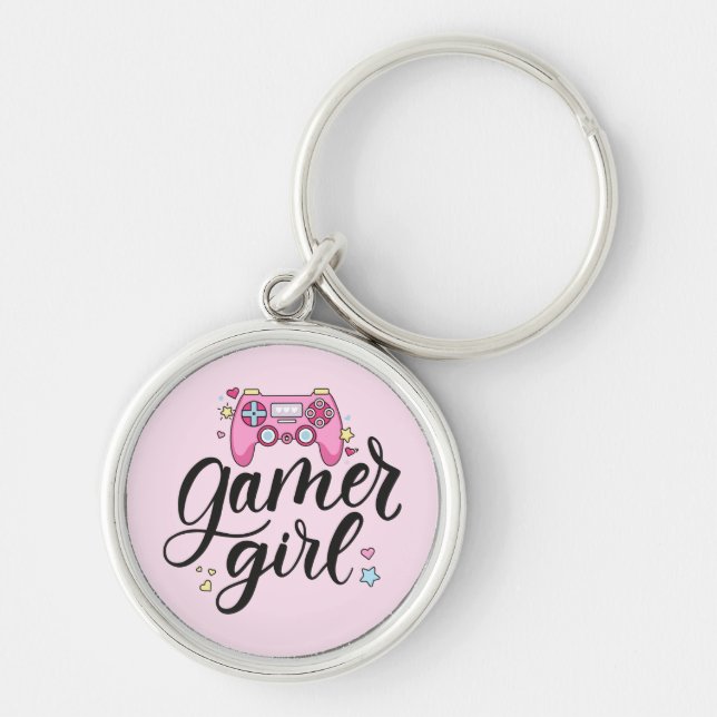 Gamer Girl Schlüsselanhänger (Vorne)