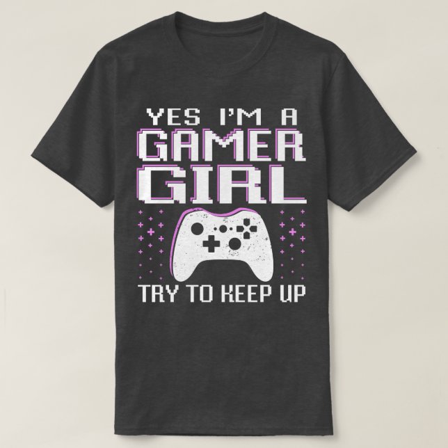 Gamer Girl Shirt Funny Game Girl Video Gaming Shir (Design vorne)
