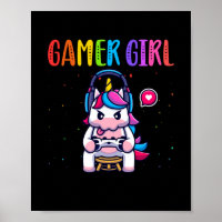 Gamer Girl Unicorn Gaming Niedliches Videospiel