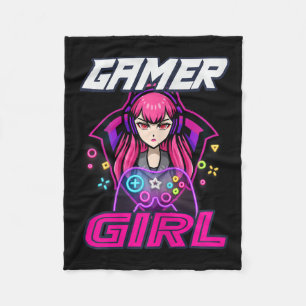 Gamer Girl Video Game Women Gaming Lover Niedliche Fleecedecke