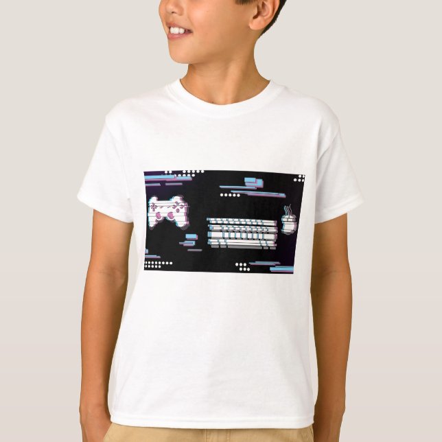 Gamer Glitch T-Shirt (Vorderseite)