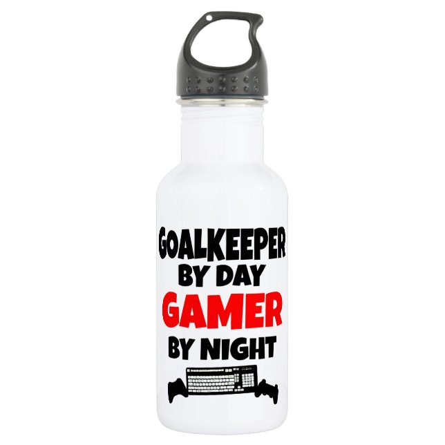 Gamer Goalkeeper Trinkflasche (Vorderseite)