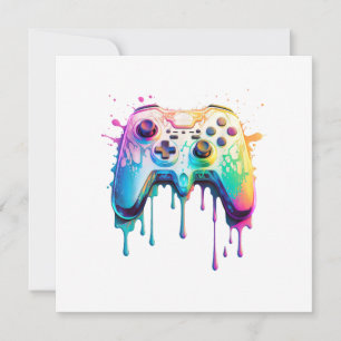 Gamer Graphic Video Game - farbenfrohe Video Game Dankeskarte
