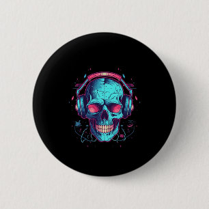 Gamer Halloween Costume Skull Gaming Videospiel Button