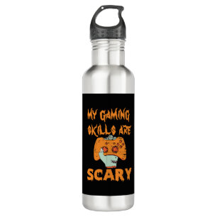 Gamer Halloween Gaming Skills sind Beängstigend lu Edelstahlflasche