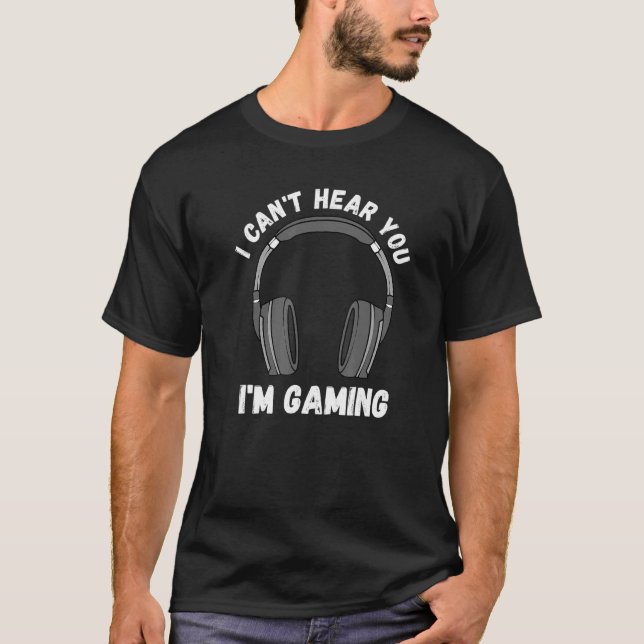 Gamer Headset Ich höre dich im Gaming T-Shirt (Vorderseite)