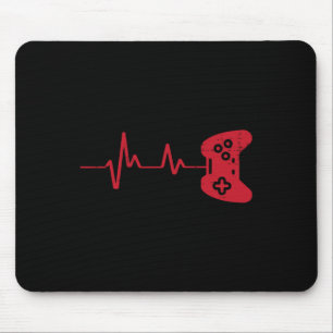 Gamer Heartbeat Game Controller Gaming Boys Kinder Mousepad