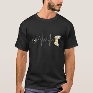 Gamer Heartbeat Video Games Gaming Boys Game Lover T-Shirt