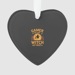 Gamer-Hexe Halloween-Gaming-Design Ornament
