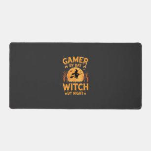 Gamer-Hexe Halloween-Gaming-Design Schreibtischunterlage