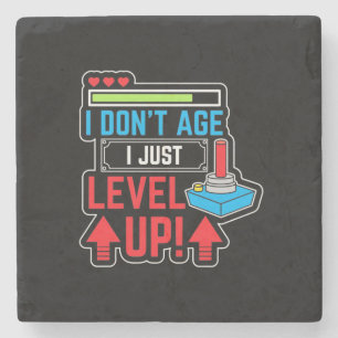 Gamer I Level Up Steinuntersetzer