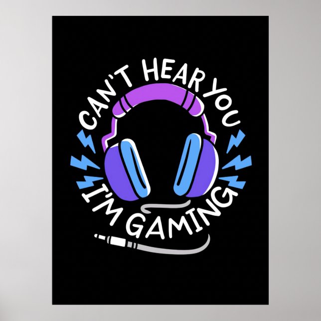 Gamer Ich spiele Poster (Vorne)