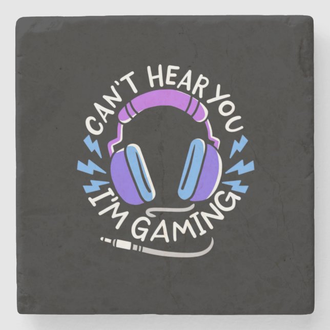 Gamer Ich spiele Steinuntersetzer (Vorderseite)