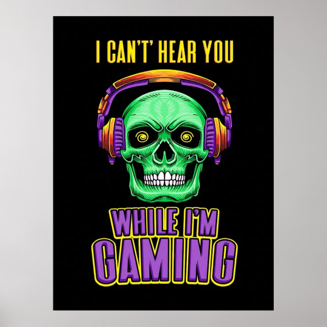 Gamer kann dich nicht hören, während ich spiele poster (Vorne)