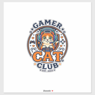 Gamer-Katze Katzenmutter-Geschenkidee - Gamer-Katz Aufkleber