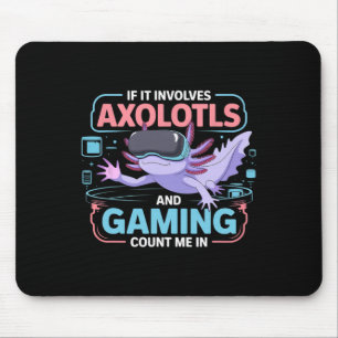 Gamer Kawaii Axolotl Anime Theme Spaß für alle Mousepad