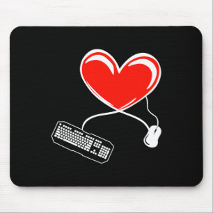Gamer Keyboard and Mouse Video Game Heart Gaming L Mousepad