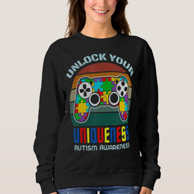 Gamer Kids Autismus Awareness Boys Girls Video Gam Sweatshirt (Vorderseite)
