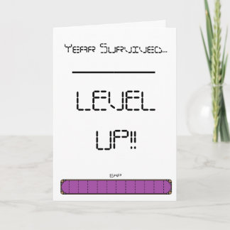 Gamer Level Up Birthday Card Karte