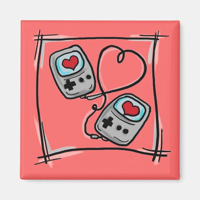 Gamer-Liebe-Magnet Magnet (Vorne)