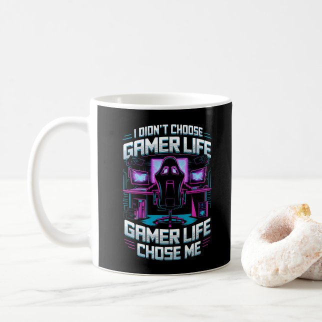 Gamer Life entscheidet mich Kaffeetasse (Mit Donut)