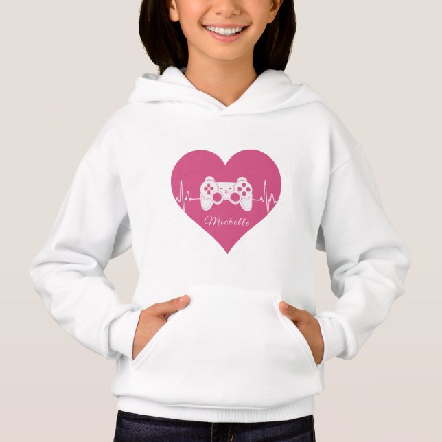 Gamer Love Gaming Pink Heart Joystick Console Jeu (Devant)