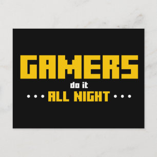 Gamer machen das die ganze Nacht Postkarte