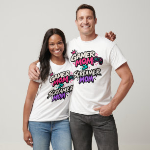 Gamer-Mama gegen Screamer-Mama Lustiges Gaming T-Shirt