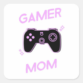 Gamer-Mama - Mamas, die Videospiele Liebe Quadratischer Aufkleber