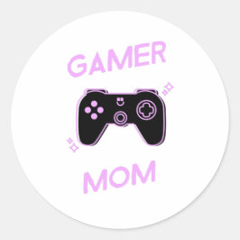 Gamer-Mama - Mamas, die Videospiele Liebe Runder Aufkleber