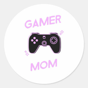 Gamer-Mama - Mamas, die Videospiele Liebe Runder Aufkleber