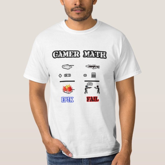Gamer-Mathe (Front) T-Shirt (Vorderseite)