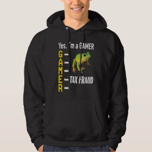Gamer Meme bekennt sich zu Steuerbetrug Frog Weird Hoodie