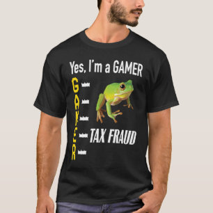 Gamer Meme bekennt sich zu Steuerbetrug Frog Weird T-Shirt