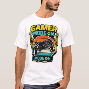 Gamer-Modus Ein Retro-Controller Sonnenuntergang T-Shirt