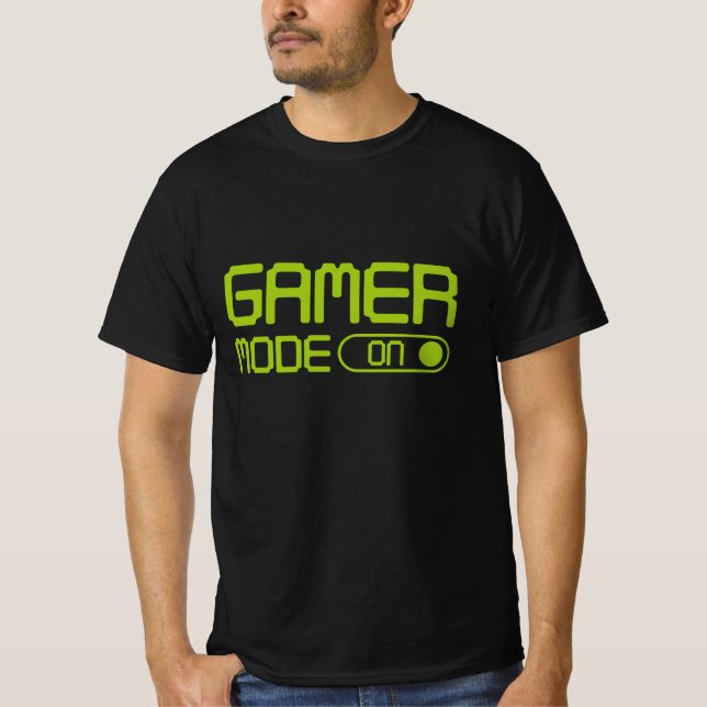 Gamer-Modus eingeschaltet T-Shirt (Vorderseite)