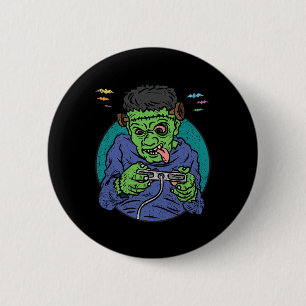 Gamer-Monster-Halloween-Kostüm Gaming-Videospiel Button