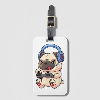 Gamer Mops Gaming Dogs Video Game Geschenkideen Gepäckanhänger