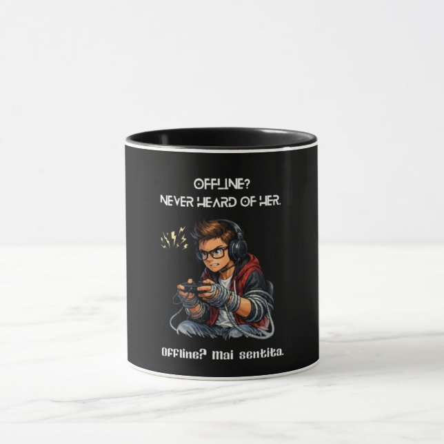 Gamer-Mug Offline-Zitat Tasse (Zentrum)