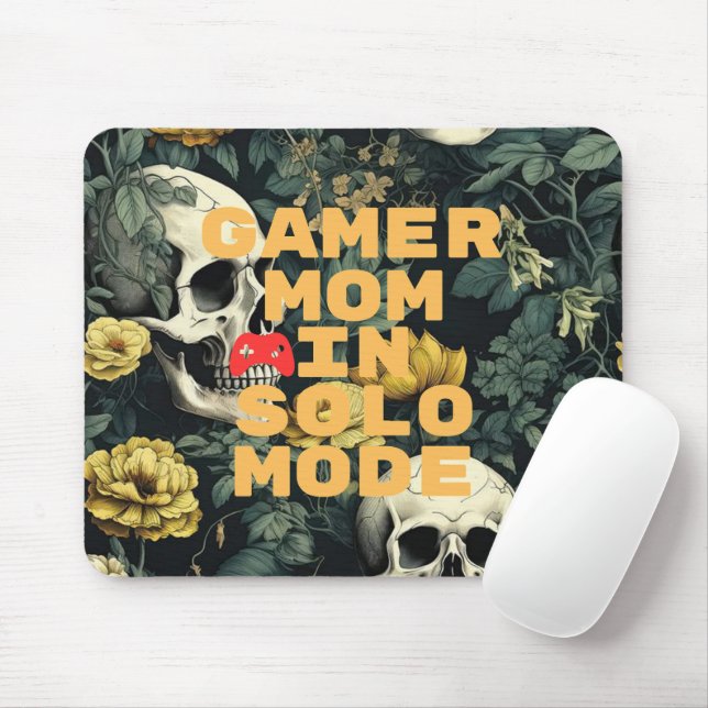 Gamer-Mutter-Solo-Modus-Gaming-Design Mousepad (Mit Mouse)