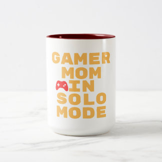 Gamer-Mutter Solo-Modus Gaming-Design Zweifarbige Tasse