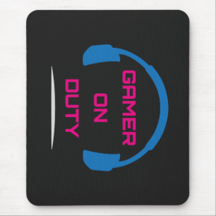 Gamer On Duty Videospiel Mousepad