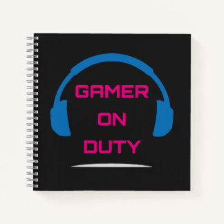 Gamer On Duty Videospiel Notizbuch
