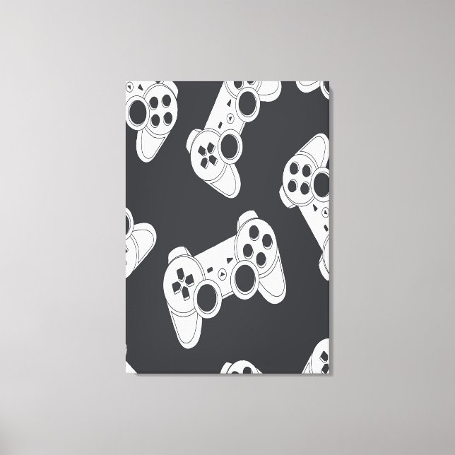 Gamer Pattern Artwork Leinwanddruck (Vorderseite)
