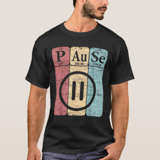 Gamer Pause Periodische Tischelemente spielen Nerd T-Shirt