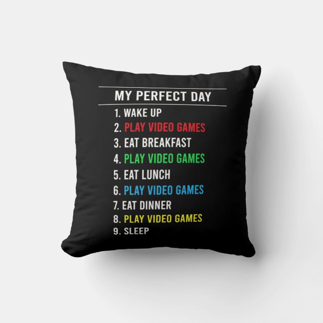 Gamer Perfect Day Kissen (Vorderseite)