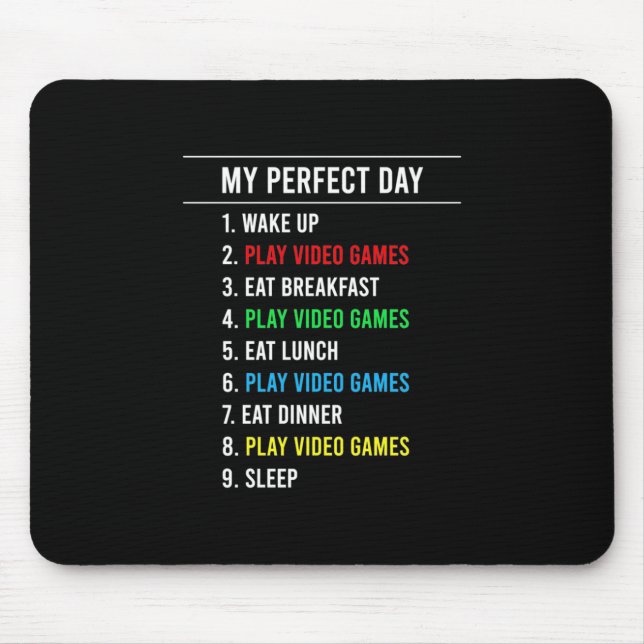 Gamer Perfect Day Mousepad (Vorne)